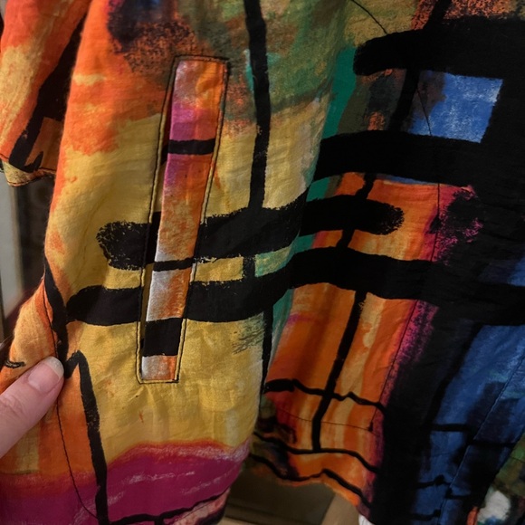 Colorful Abstract Button-Up Shirt - Picture 6 of 15